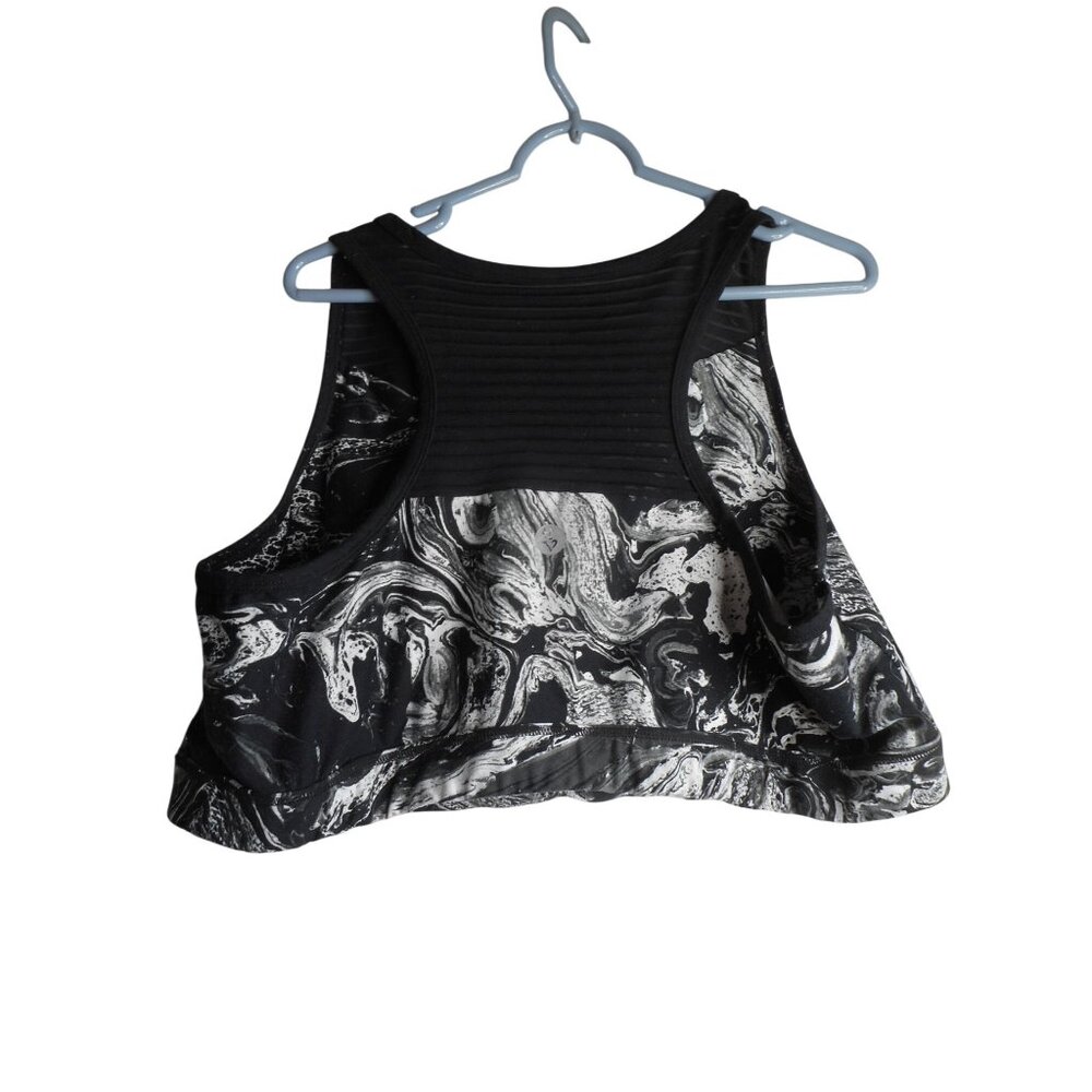 Black Torrid Size 4 Sports Bra mesh racer style back black and white - Picture 3 of 5